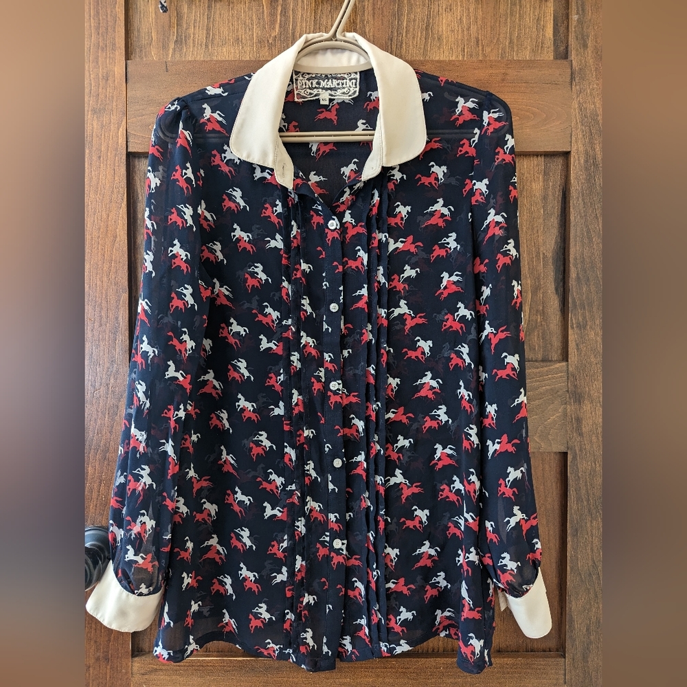 Pink Martini sheer blouse